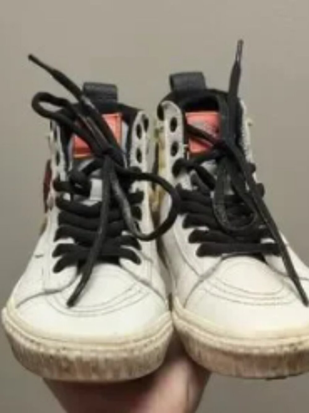 Supra Vaider High Top White Leather Sneakers